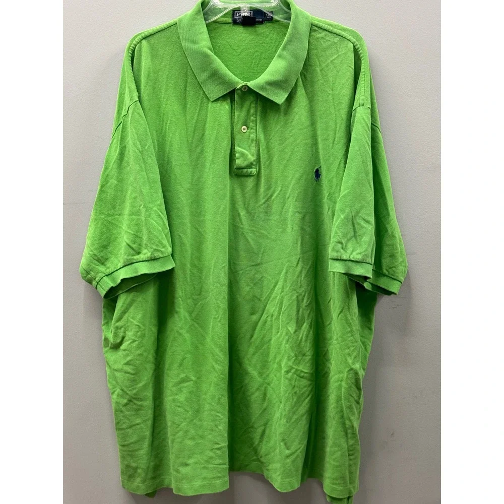 Polo Ralph Lauren Polo Shirt Mens 4XLT Green Short Sleeve Big & Tall Golf Casual